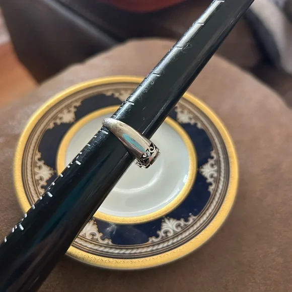 Vintage Black Onyx & MOP 925 Ring - Picture 7 of 10